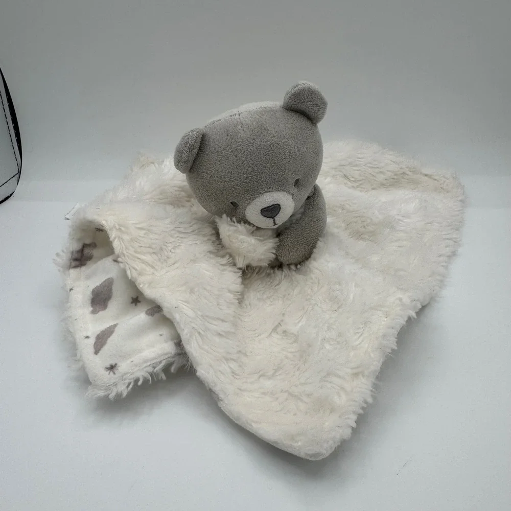 Just One You Carter's Grey Bear Cloud Security Blanket Lovey Plush 12x12